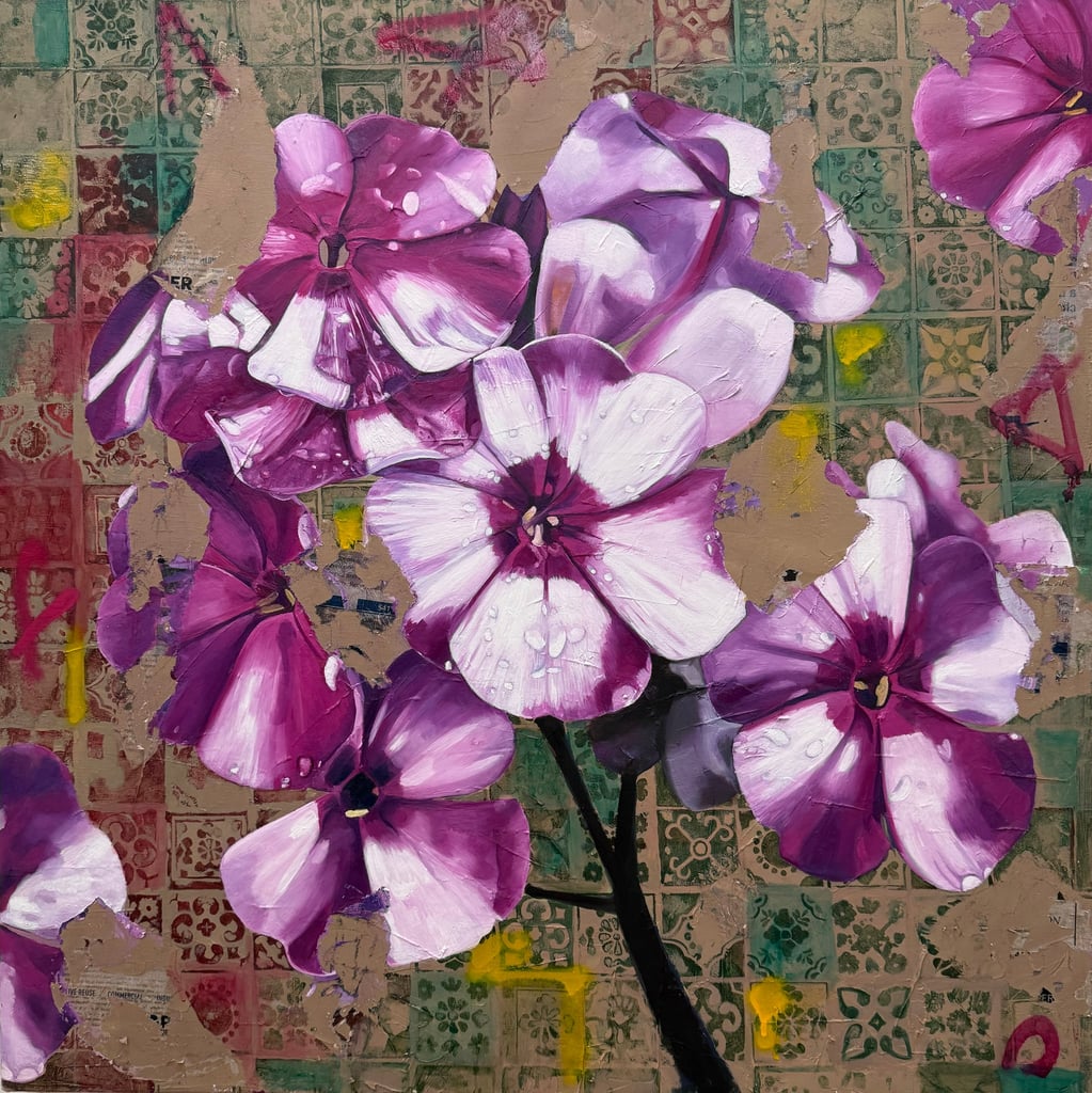 White and Purple Flower